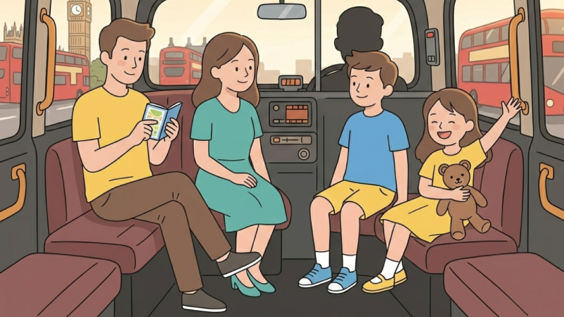 Teenager using smartphone with eSIM data while traveling internationally with family