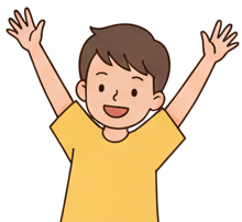 Boy jumping with joy