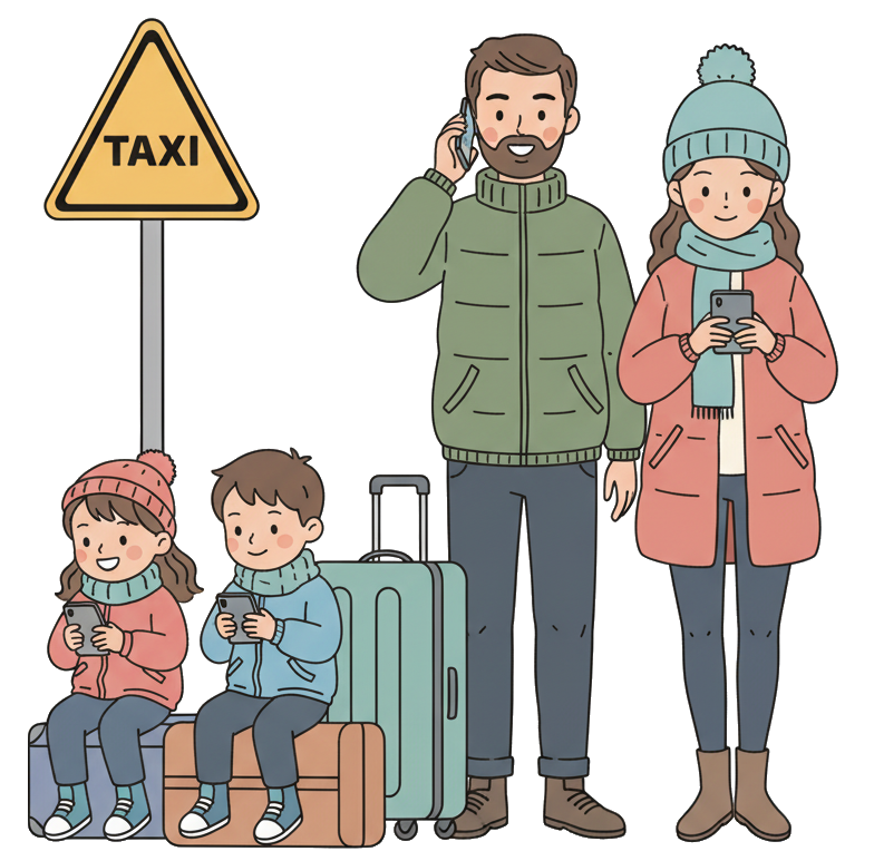 Family traveling together